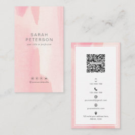 Tarjeta De Visita Medios sociales Código QR Personalidad moderna y e