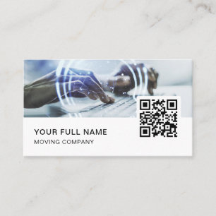 Tarjeta De Visita Medios sociales con el logotipo del código QR del