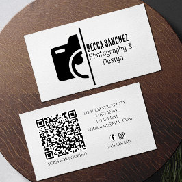 Tarjeta De Visita Medios sociales de moda para la fotografía qr
