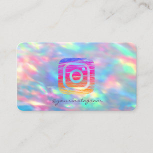 Tarjeta De Visita Medios sociales holográficos filipinos OpaI nstagr
