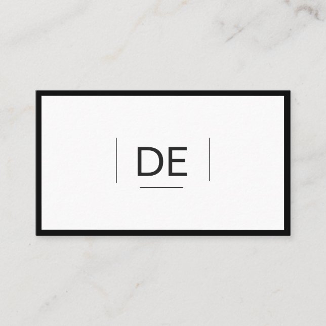 Tarjeta De Visita Medios sociales Personalizados de Monograma Elegan (Anverso)