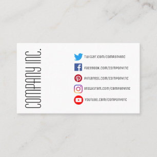 Tarjeta De Visita Medios sociales profesionales