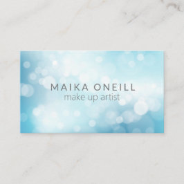 Tarjeta De Visita Medios sociales purpurinas de Luxury Blue Bokeh