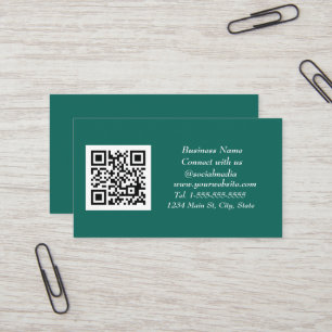 Tarjeta De Visita Medios sociales QR Código Esmeralda Escándalo Verd