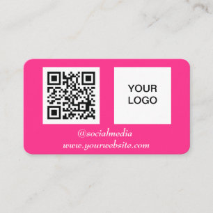 Tarjeta De Visita Medios sociales QR Código profesional de rosa cali
