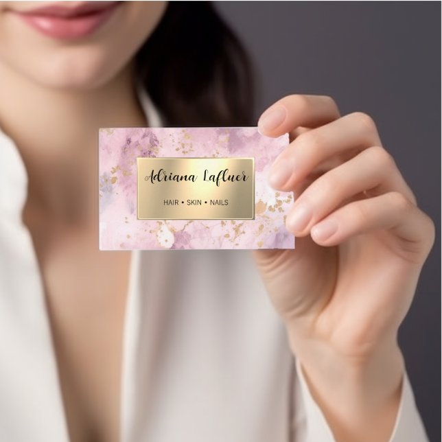 Tarjeta De Visita Medios sociales QR Purpurina de código Gold Modern (Subido por el creador)