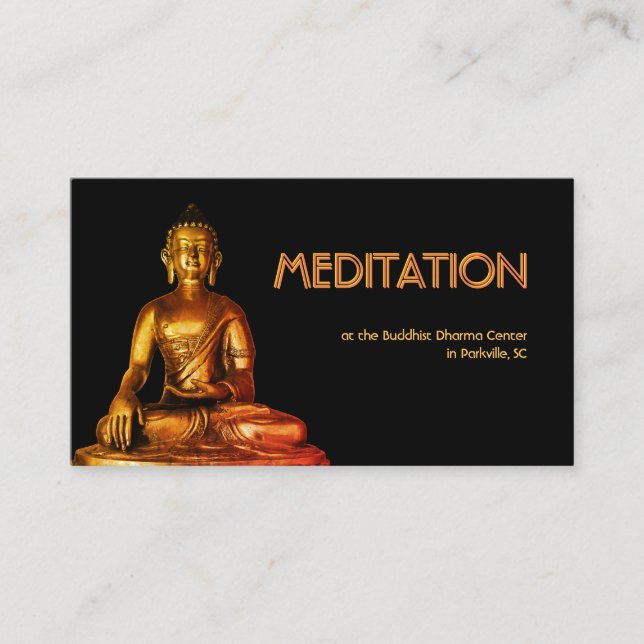 Tarjeta De Visita Meditación Buda (Anverso)