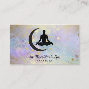 Tarjeta De Visita *~* Meditación de Gold Man + Moon Yoga Mindness