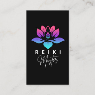 Tarjeta De Visita Meditación de la Terapia Espiritual de Reiki Mast