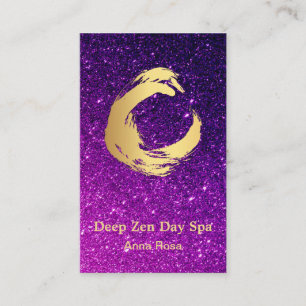 Tarjeta De Visita Meditación de Reiki del cepillo del zen del oro