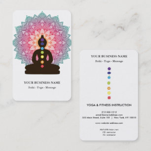 Tarjeta De Visita Meditación de sanación de Chakra Pose de Loto Homb