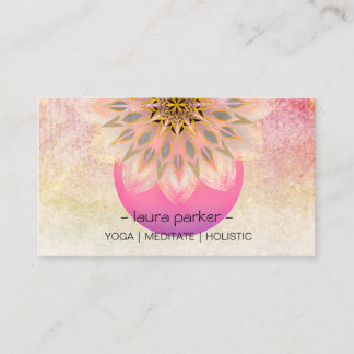 Tarjeta De Visita Meditación de Yoga Meditación de Masaje de Flores