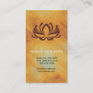 Tarjeta De Visita Meditación del instructor de la yoga de la flor d