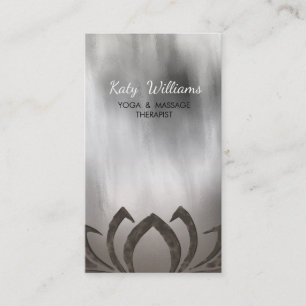 Tarjeta De Visita Meditación del instructor de la yoga de la flor d