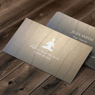 Tarjeta De Visita Meditación del instructor de yoga fondo elegante d