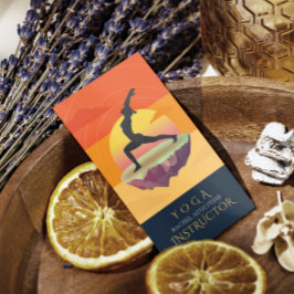 Tarjeta De Visita Meditación del instructor de yoga Pose Sun Flying 