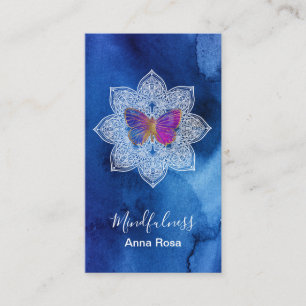 Tarjeta De Visita *~* Meditación La Mentalidad Del Yoga Mandala Mar