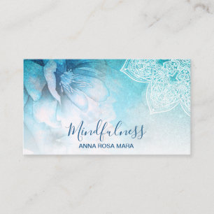 Tarjeta De Visita *~* Meditación Mandala Reiki Purpurina floral de 
