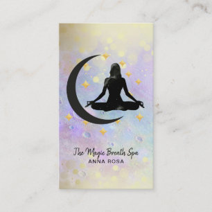 Tarjeta De Visita *~* Meditación Mujer Oro + Yoga de la Conciencia 