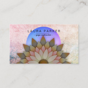 Tarjeta De Visita Meditación púrpura de la yoga de la flor de Lotu
