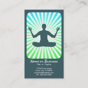 Tarjeta De Visita meditación: rayos retros