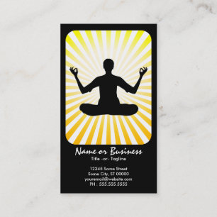 Tarjeta De Visita meditación: rayos retros