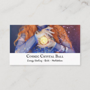 Tarjeta De Visita Meditación Reiki Bola de cristal Curación energéti