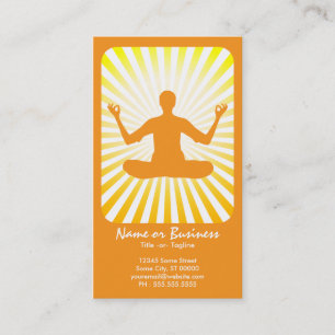 Tarjeta De Visita meditación : retro rayas
