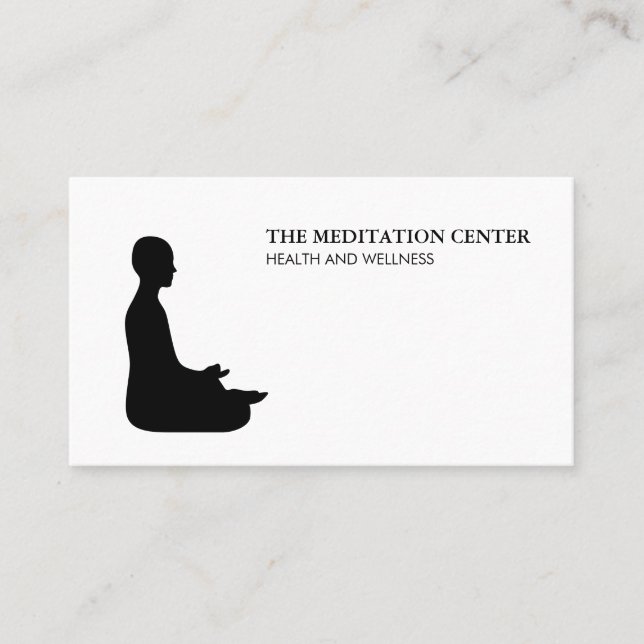 Tarjeta De Visita Meditación Salud y Bienestar (Anverso)