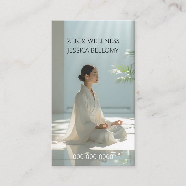 Tarjeta De Visita Meditación Zen (Anverso)