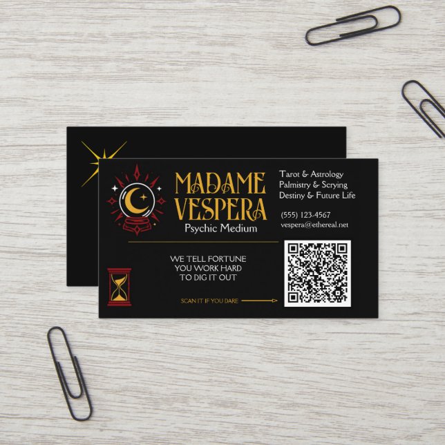 Tarjeta De Visita Médium Psíquico (Anverso/Reverso In Situ)