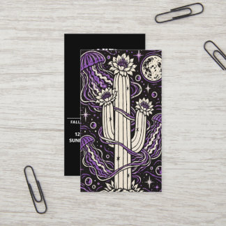 Tarjeta De Visita medusa cactus cósmico
