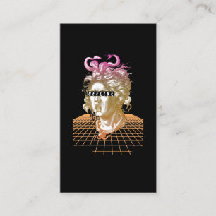 Tarjeta De Visita Medusa Vaporwave Estética Antigua estatua griega