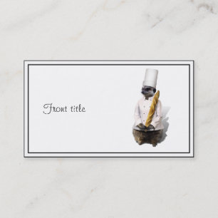 Tarjeta De Visita Meercat Chef Con Baguette