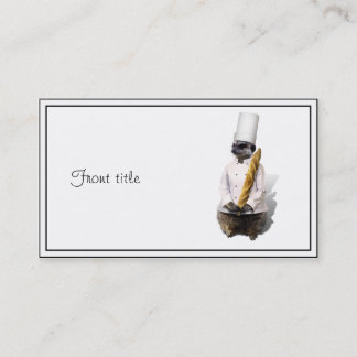 Tarjeta De Visita Meercat Chef Con Baguette