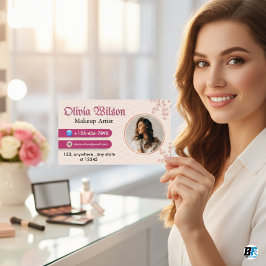 Tarjeta De Visita Mejor artista de maquillaje femenino de belleza Mi