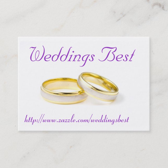 Tarjeta De Visita Mejor boda (Anverso)