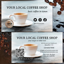 Tarjeta De Visita Mejor Café de la Ciudad Código QR Arte