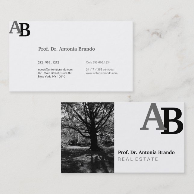 Tarjeta De Visita Mejor con imágenes retratadas (Anverso / Reverso)