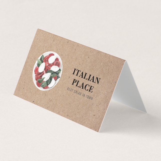 Tarjeta De Visita Mejor Ensalada Moderna En Profesionales Locales (Anverso)