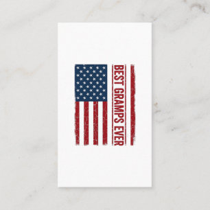 Tarjeta De Visita Mejor Gramps Patriótico Diseño Vectorial Bandera_1