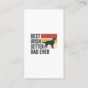 Tarjeta De Visita Mejor papá Setter Irlandés Vintage Diseño Amante d