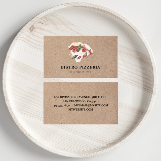 Tarjeta De Visita Mejor Pizza Moderna En Ciudad Profesional (Subido por el creador)