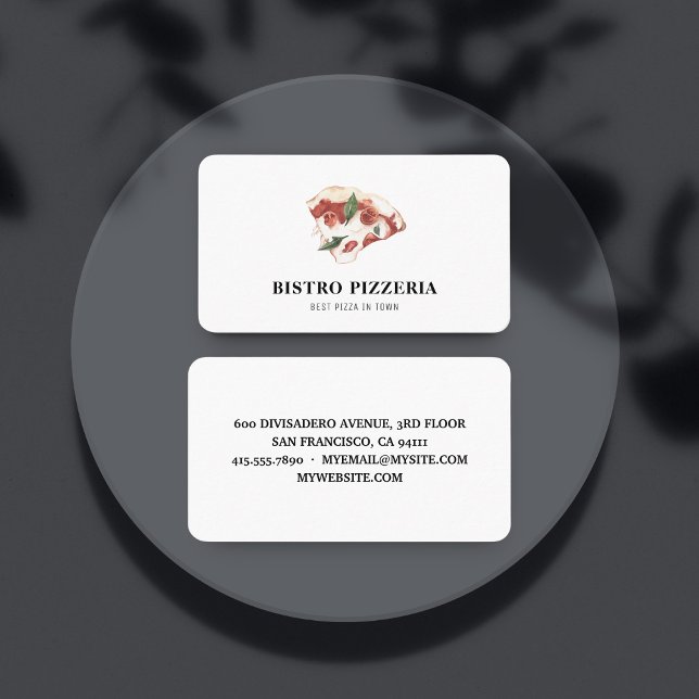 Tarjeta De Visita Mejor Pizza Moderna En Ciudad Profesional (Subido por el creador)