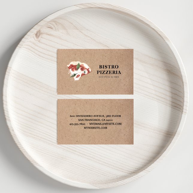 Tarjeta De Visita Mejor Pizza Moderna En Ciudad Profesional (Subido por el creador)