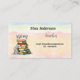 Tarjeta De Visita Mejor profesor en el Ilustracion mundial