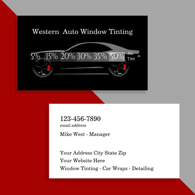 Tarjeta De Visita Mejor Tintado de Ventanas Automotivas de Automóvil (Subido por el creador)