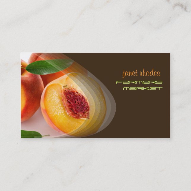 Tarjeta De Visita Melocotones preferentemente frescos (Anverso)