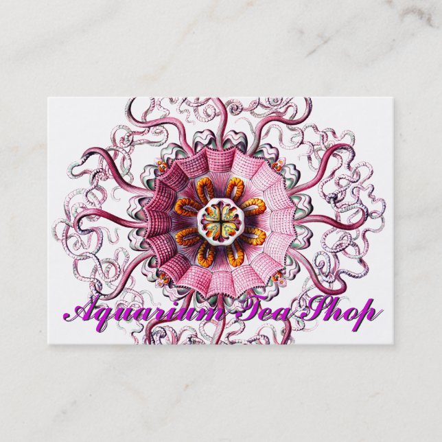 Tarjeta De Visita Melocotones rosados Ernst Haeckel Flor Rosa (Anverso)