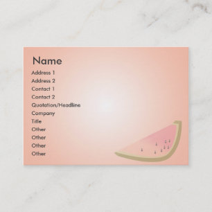 Tarjeta De Visita Melón - rechoncho